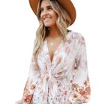 Free People  Run Free Tunic in Ivory Size S Photo 2