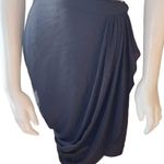 3.1 Phillip Lim  Black Faux Wrap Gathered Silk Skirt (0) Photo 1