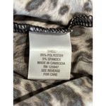 CB Cheetah Print Brown/Tan 3/4 Tab Sleeve Blouse Size Small Gathered Trendy Black Photo 5