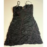 Sexy‎ Little Things Black Dress Ruffle Trim Red Bow Accents Party Photo 2