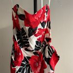 30. Vintage Hearts Juniors Elegant Strapless Dress with Red Floral Design Size 5 Photo 1