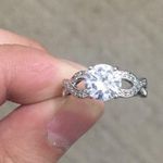 infinity Silver Austrian Crystal Ring Photo 2