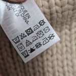 ZARA  Taupe Cable Knit Large Sweater Chunky Knit Wool Blend Minimalist Neutral Photo 10