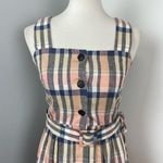 Gal Meets Glam  Peyton Linen Blend Plaid Dress Sz 0 Photo 3