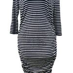 Ingrid & Isabel Maternity navy and white stripe 3/4 sleeve dress Blue Size undefined Photo 1