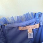 Hutch Anthropologie Strapless Tiered Tulle Dress Blue Size 16 Photo 6