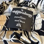 Millennium Wide Leg Pants Womens 3X Black Neutral Tropical Leaf Pull On Vacation Size undefined Photo 8