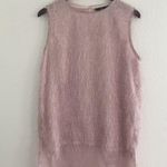 ZARA  Fringe Blush Sleeveless Top L Photo 6