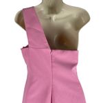Likely  Helena One Shoulder Front Slit Mini Dress Pink Size 6 Photo 8