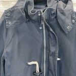 Crew Clothing Co. Womens M Jacket Unisex Blue Duffle Canvas 100% Cotton Zip Hood Size M Photo 2