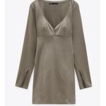 ZARA  NWT mini dress long sleeve with a slit size S Photo 3