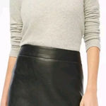 J.Crew A-Line Faux Leather Black Mini Skirt Size 14 NEW Photo 0