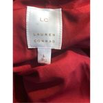 LC Lauren Conrad Double Breasted Notch Collar Red Velvet Holiday Blazer - Size L Photo 13