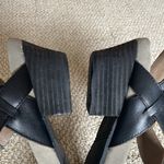 OTBT Sandals Block Heel La Luz Comfort Shoes Black Hammered Metal Women’s sz 9 Photo 7