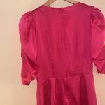 DO+BE Pink Wrap Ruched Sleeves Side Ruffle Sheath Dress S Photo 5
