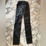 J.Crew NWOT  Collection Black 100% Leather Stretch Legging Sz 000 seam separated Photo 4