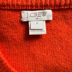 J.Crew  Bright Tangerine Orange Crew Neck Long Sleeve Sweater Bell Cuffs Size S Photo 4