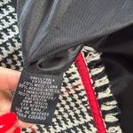 ECI  New York Houndstooth Blazer with Red Trim bow and fringe tweed size 14w a41 Photo 7