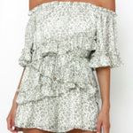 LOYO Boutique Cold Shoulder Ruffle Floral Romper Photo 0