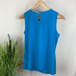 Karl Lagerfeld  Blue Sleeveless Pearl Embellished Neck Tank Top S Photo 1