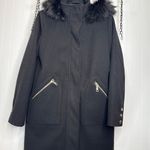 Vince Camuto  Chateau Parka With Faux Fur Hoodie Black Full Zip Gorpcore Size S Photo 1