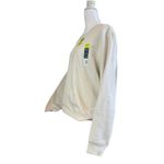Tek Gear Ultrasoft Fleece Sweater Womens Large Light Gray Ivory Sweatshirt NWT Photo 2