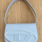 Diesel Leather Bag 1DR Size Regular Gray White Photo 0