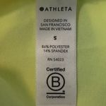 Athleta  Boulevard V Neck Tee Neon Yellow Small Shirt Stretchy Featherweight Photo 1