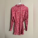 Bit & Bridle  Shirt Dress Red White Paisley Waist Tie Festival Western Medium Photo 1