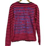 Sundry  Stripe Hot Pink Blue Long Sleeve Top 0 Photo 1