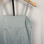 Urban Outfitters  Baby Blue Wesley Satin Straight Neck‎ Slip Mini Dress Photo 2