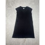 pact dress black v neck pockets organic cotton large Casual Photo 3