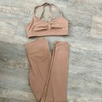 All Access Stylish  tan sports bra and full length leggings size S Photo 2