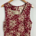 Woolrich  Maxi Dress M‎ Floral Maroon Beige Sleeveless Cotton Blend Long Photo 10