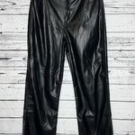 Garage NWT Size XL Jet Black Faux Leather Straight Leg Pants Photo 0