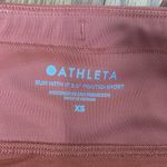 Athleta Run With It Printed 3.5" Shorts XS Cheetah Rust Orange Photo 2