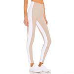 Beach Riot Ribbed Colorblock Athletic Workout Leggings Tan White Neutral Size XL Photo 11