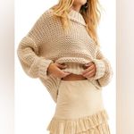 Free People My Only Sunshine Cropped Pullover Sweater- Medium Photo 2