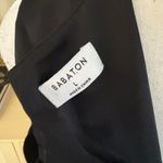 Aritzia  BABATON Cella Satin Dress Black Size Large Open Back Midi Photo 6