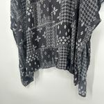 PPLA  Black Boho Kimono Patchwork Long Line Open Front Festival Size M Photo 8