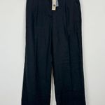 J.Crew Petite Wide Leg Essential Pant Linen High Waist Classic Black US 4 P NWT Photo 4