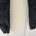 Elite Jeans  Black Acid Wash Distressed Destroyed Raw Hem Pull On Skinny Jeans NWT Photo 3