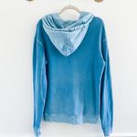Cotton Citizen  Blue Faded Zip Jacket Sweatshirt Photo 3