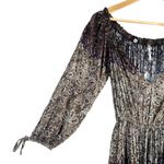 Free People  So Divine Off The Shoulder Romper in Brown Cream Paisley Print, XS‎ Photo 6