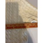 Wainscott Cable Knit Turtleneck Sweater Women's M Cream 100% Cotton Fisherman Size M Photo 4