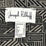 Joseph Ribkoff  Jacket Womens 8 Black Gold Patterned Blazer Large Buttons Stretch Photo 1