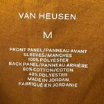 Van Heusen Mustard Floral V-Neck Mixed Media Print 3/4 Sleeves Office SZ M #2331 Photo 4