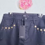 Hudson Jeans Hudson Black Embellished Viper Mini Skirt Photo 4
