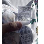 Karen Scott  Sport Shirt Top Women's Small White Blue Flowers 3/4 Sleeve Photo 12