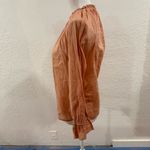 J.Crew Terracotta Peachy 100% Cotton Long Sleeve Blouse Size XS Preppy Peasant Photo 2